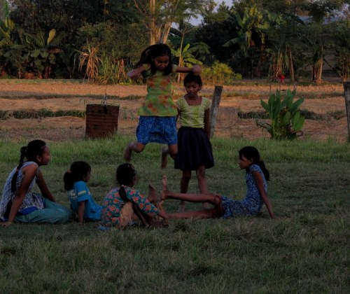 girls playing