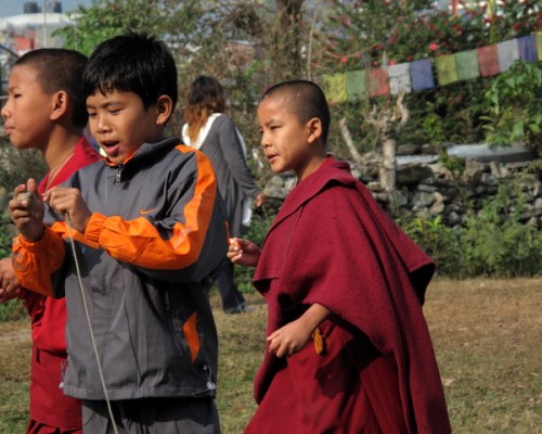 monk and secular boys